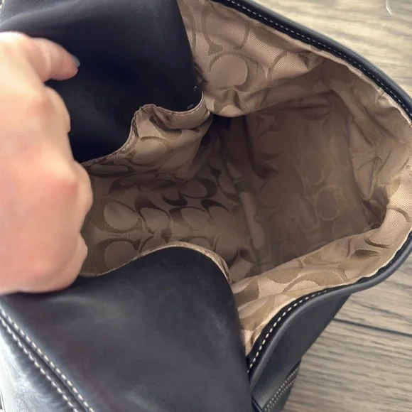 Coach Black Leather Soho Shoulder Bag with Silver Accents - Picture 8 of 12